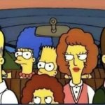 Homer smiles in the car template