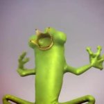 360 spinning 3d frog meme