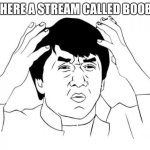 no way | IS THERE A STREAM CALLED BOOBS?! | image tagged in memes,jackie chan wtf | made w/ Imgflip meme maker
