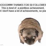 This is the PsychopathicMemer, and thanks for your support! | YOOOOO!!!!!!! THANKS FOR 50 FOLLOWERS! This is kind of  a pointless achievement, but I don't have a lot of achievements, so yeah! | image tagged in gifs,followers,thank you | made w/ Imgflip video-to-gif maker