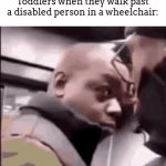 *staring intensifies* | Toddlers when they walk past a disabled person in a wheelchair: | image tagged in gifs,meme,funny,toddlers | made w/ Imgflip video-to-gif maker