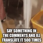 gif | SAY SOMETHING IN THE COMMENTS AND ILL TRANSLATE IT 500 TIMES | image tagged in gifs,gif | made w/ Imgflip video-to-gif maker