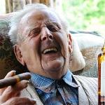 old man drinking and smoking meme