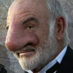 Sean Connery nose close up