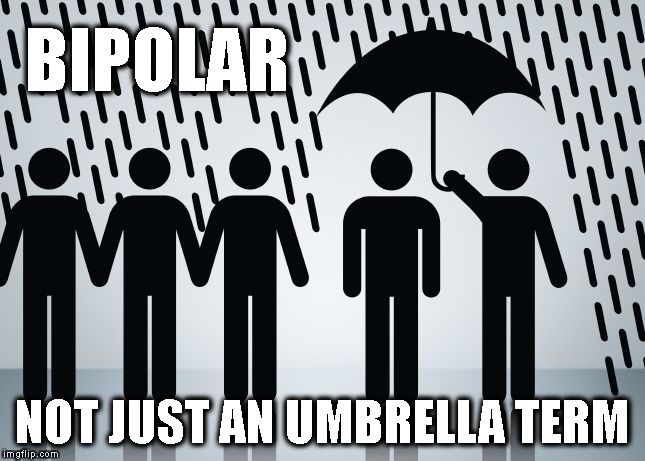Umbrella Term | BIPOLAR NOT JUST AN UMBRELLA TERM | image tagged in umbrella term | made w/ Imgflip meme maker