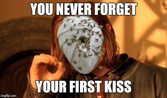 One Does Not Simply | YOU NEVER FORGET; YOUR FIRST KISS | image tagged in memes,one does not simply | made w/ Imgflip meme maker
