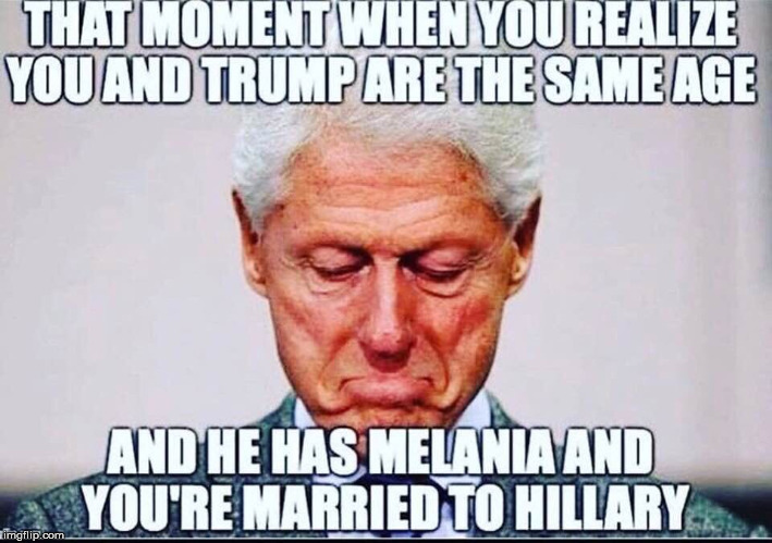 Bill the later years | image tagged in hillary clinton,donald trump,bill clinton | made w/ Imgflip meme maker
