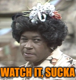 Aunt Esther | WATCH IT, SUCKA | image tagged in aunt esther | made w/ Imgflip meme maker