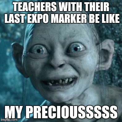 Gollum | TEACHERS WITH THEIR LAST EXPO MARKER BE LIKE; MY PRECIOUSSSSS | image tagged in memes,gollum | made w/ Imgflip meme maker