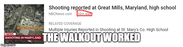 What was the walkout supposed to do? | THE WALKOUT WORKED | image tagged in why | made w/ Imgflip meme maker