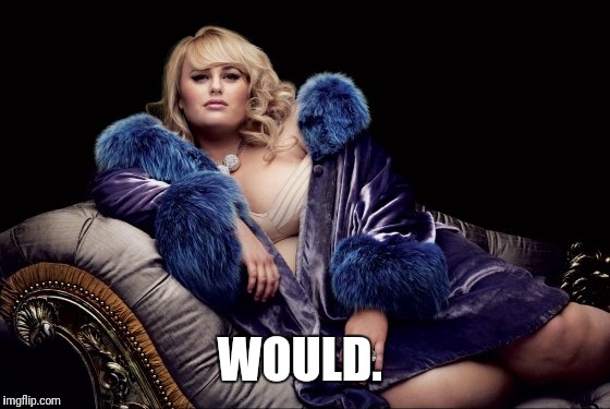 Rebel Wilson Majestic | WOULD. | image tagged in blonde,bbw | made w/ Imgflip meme maker