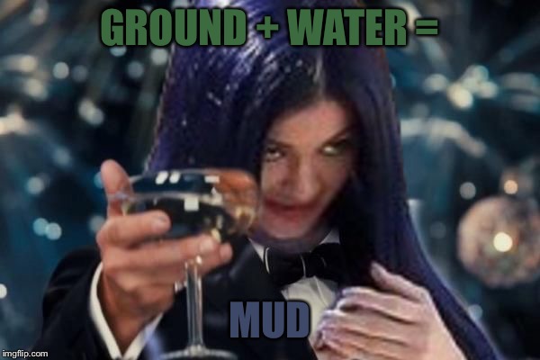 Kylie Cheers | GROUND + WATER = MUD | image tagged in kylie cheers | made w/ Imgflip meme maker