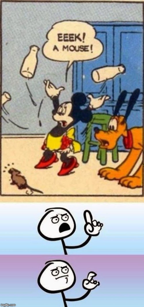 Anyone else see the irony? | image tagged in meme,funny,mickey mouse | made w/ Imgflip meme maker
