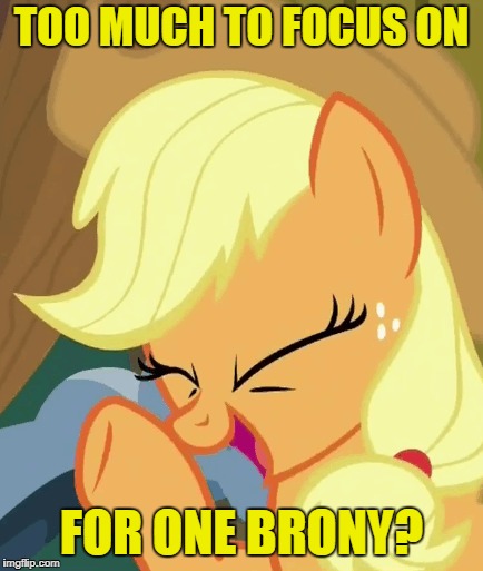 TOO MUCH TO FOCUS ON FOR ONE BRONY? | made w/ Imgflip meme maker