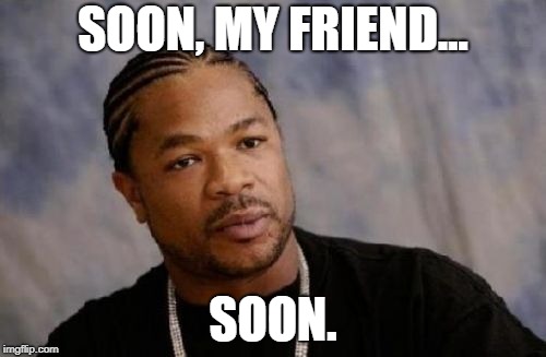 Serious Xzibit | SOON, MY FRIEND... SOON. | image tagged in memes,serious xzibit | made w/ Imgflip meme maker