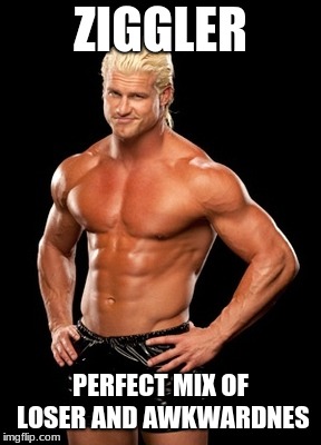 Dolph Ziggler Sells | ZIGGLER; PERFECT MIX OF LOSER AND AWKWARDNES | image tagged in memes,dolph ziggler sells | made w/ Imgflip meme maker
