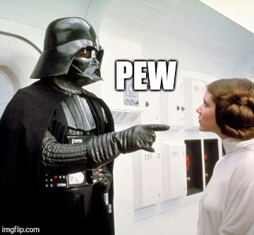 PEW | image tagged in darth vader finger pointing | made w/ Imgflip meme maker