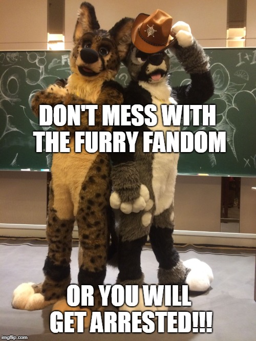 Don't Mess With The Furry Fandom | DON'T MESS WITH THE FURRY FANDOM; OR YOU WILL GET ARRESTED!!! | image tagged in furry,fandom,arrest,cute,memes,funny | made w/ Imgflip meme maker