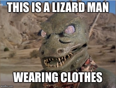 THIS IS A LIZARD MAN WEARING CLOTHES | made w/ Imgflip meme maker