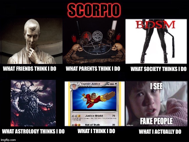 What people think I do - Scorpio sign | WHAT PPL THINK I DO MEME; SCORPIO ZODIAC | image tagged in zodiac,astrology,scorpio,meme,what people think i do,what i really do | made w/ Imgflip meme maker
