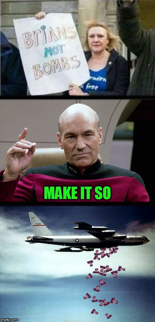 Hey Brian are you a B-52? Because you're the Bomb! | BRIANS NOT BOMBS; MAKE IT SO | image tagged in memes,bad luck brian,b-52 bomber,picard make it so,bombs,pick up lines | made w/ Imgflip meme maker