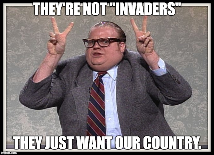 Politically Correct | THEY'RE NOT "INVADERS"; THEY JUST WANT OUR COUNTRY. | image tagged in politically correct | made w/ Imgflip meme maker
