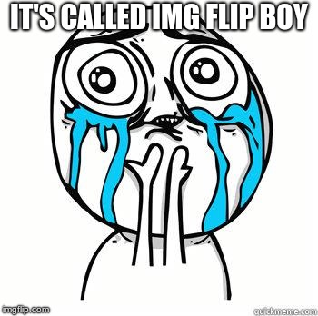 Crying Face | IT'S CALLED IMG FLIP BOY | image tagged in crying face | made w/ Imgflip meme maker