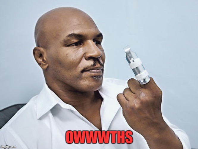 Ouch | OWWWTHS | image tagged in tyson,finger,ouch | made w/ Imgflip meme maker