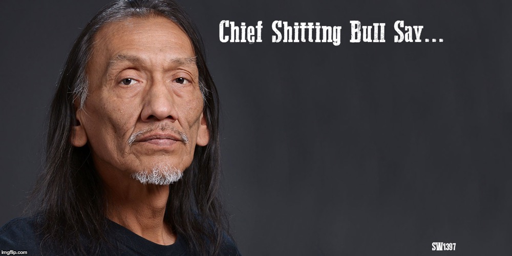 Chief Shitting Bull | image tagged in chief shitting bull,chief,nathan phillips,maga,trump,maga teens | made w/ Imgflip meme maker