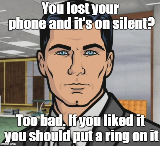 Salesman | You lost your phone and it's on silent? Too bad. If you liked it you should put a ring on it | image tagged in funny | made w/ Imgflip meme maker