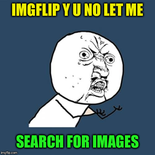 I sure hope they fix this issue soon | IMGFLIP Y U NO LET ME; SEARCH FOR IMAGES | image tagged in memes,y u no,search images not working | made w/ Imgflip meme maker