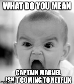 This is not acceptable  | WHAT DO YOU MEAN; CAPTAIN MARVEL ISN’T COMING TO NETFLIX | image tagged in memes,angry baby | made w/ Imgflip meme maker