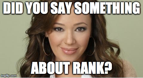 DID YOU SAY SOMETHING ABOUT RANK? | made w/ Imgflip meme maker