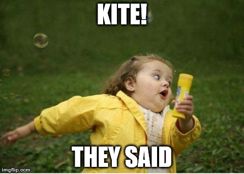 Chubby Bubbles Girl Meme | KITE! THEY SAID | image tagged in memes,chubby bubbles girl | made w/ Imgflip meme maker