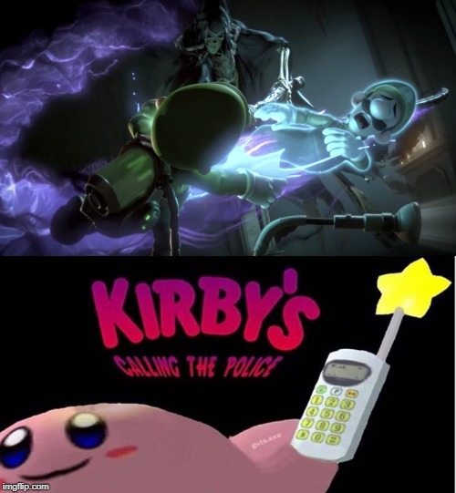 Just Another day in Smash Bros | image tagged in kirby,luigi,super smash bros | made w/ Imgflip meme maker