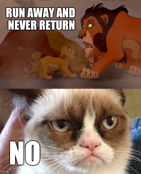 Grumpy Cat | image tagged in memes,grumpy cat,lion king,simba,scar,funny | made w/ Imgflip meme maker