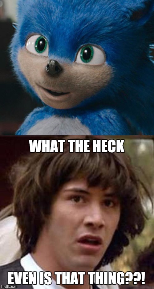 The new "Sonic" trailer looks terrible; except for Jim Carrey, oddly enough. | WHAT THE HECK; EVEN IS THAT THING??! | image tagged in memes,sonic the hedgehog,sonic,movie,trailer,bad | made w/ Imgflip meme maker