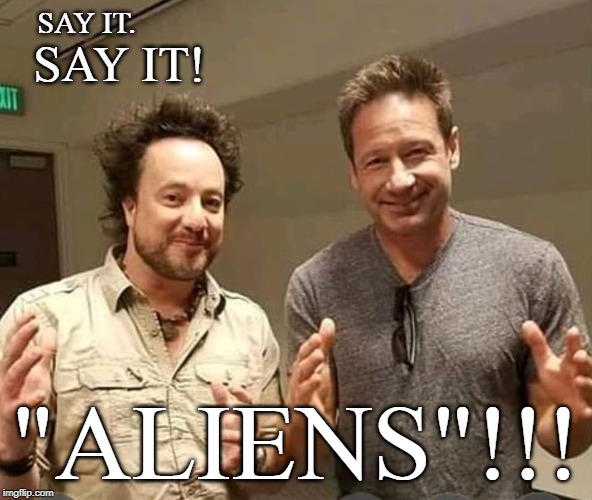 You KNOW you WANT TO! | SAY IT. SAY IT! "ALIENS"!!! | image tagged in ancient aliens guy,ancient aliens dude,xfiles,history channel,sci-fi,funny memes | made w/ Imgflip meme maker