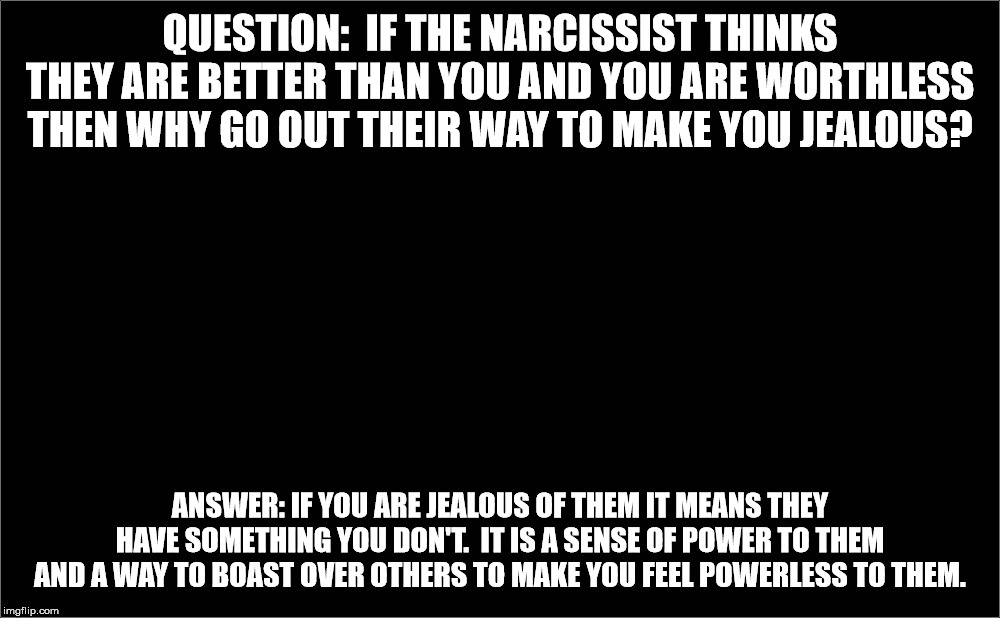 Narcissistic Jealousy Imgflip