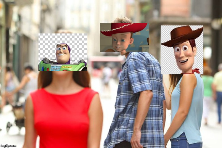 Distracted Boyfriend | image tagged in memes,distracted boyfriend,buzz and woody,toy story | made w/ Imgflip meme maker