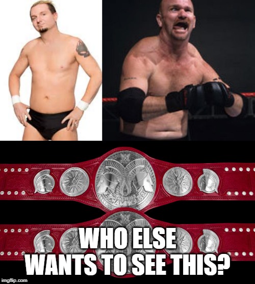 Wrestling's greatest tag team | WHO ELSE WANTS TO SEE THIS? | image tagged in championship,gold | made w/ Imgflip meme maker
