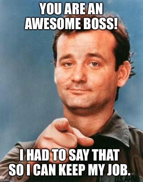 Bill Murray You're Awesome | YOU ARE AN AWESOME BOSS! I HAD TO SAY THAT SO I CAN KEEP MY JOB. | image tagged in bill murray you're awesome,awesome boss,keep my job | made w/ Imgflip meme maker