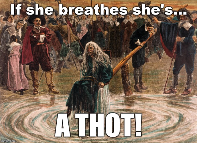 Witch | If she breathes she's... A THOT! | image tagged in witch | made w/ Imgflip meme maker