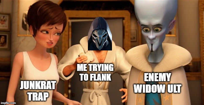Flank fail | ENEMY WIDOW ULT; ME TRYING TO FLANK; JUNKRAT TRAP | image tagged in metro man panic,overwatch | made w/ Imgflip meme maker