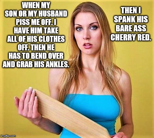 Make husband masturbate before after spanking