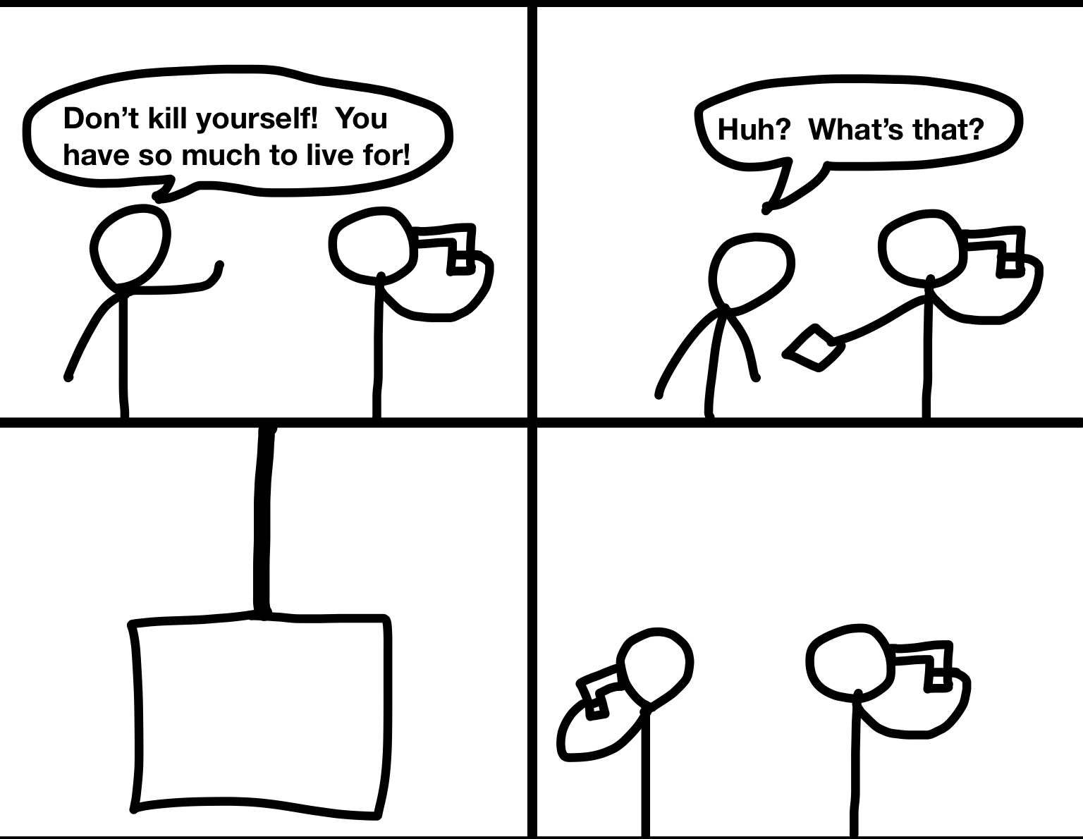 High Quality Convinced suicide comic Blank Meme Template