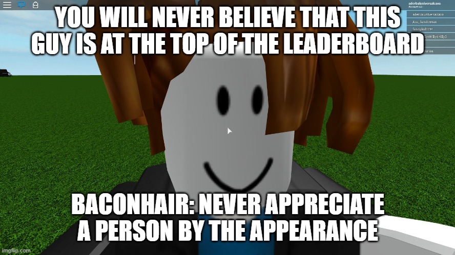 Roblox bacon hair Memes - Imgflip