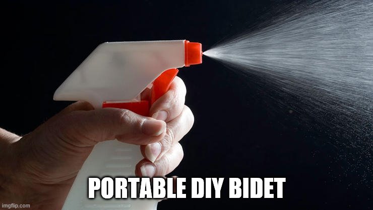 Spray Bottle | PORTABLE DIY BIDET | image tagged in spray bottle,bidet,coronavirus,diy | made w/ Imgflip meme maker