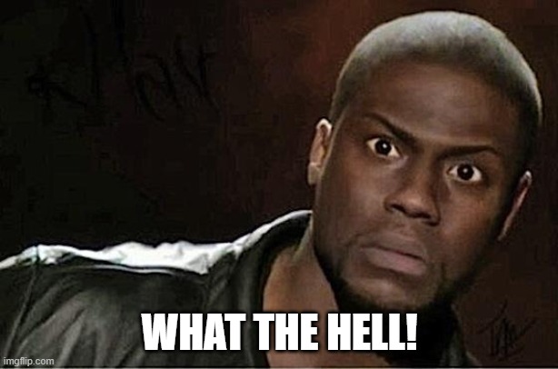 Kevin Hart Meme | WHAT THE HELL! | image tagged in memes,kevin hart | made w/ Imgflip meme maker