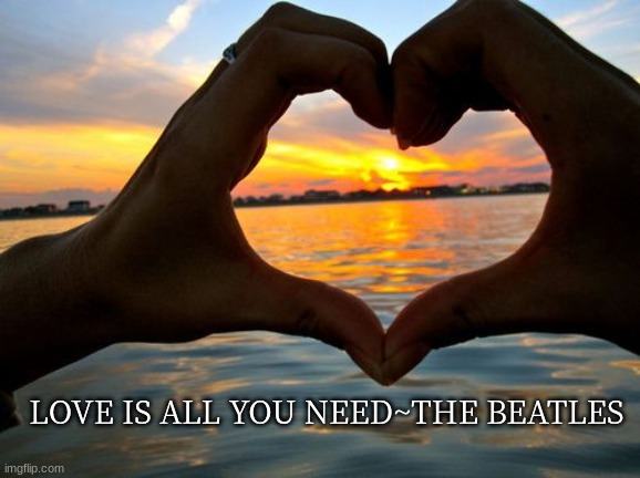 Love is all you need | LOVE IS ALL YOU NEED~THE BEATLES | image tagged in hands,heart,love | made w/ Imgflip meme maker